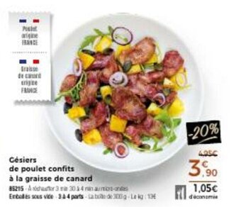 Thiriet Gésiers de poulet confits à la graisse de canard offre