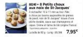 Thiriet 8 petits choux aux noix de st-jacques offre