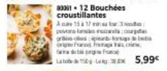 Thiriet 12 bouchées croustillantes offre