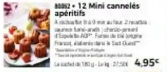 Thiriet 12 mini cannelés apéritifs offre