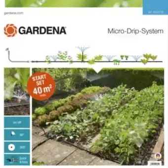 Kit d'arrosage goutte-à-goutte gardena pour massifs et potagers 40 m²