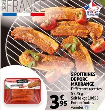 Auchan Madrange 5 poitrines de porc offre