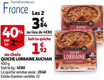 Auchan Auchan quiche lorraine offre
