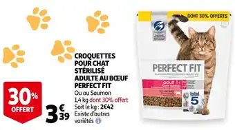 Auchan Perfect fit croquettes pour chat stérilisé adulte au bœuf offre