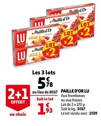 Auchan Lu paille d'or offre
