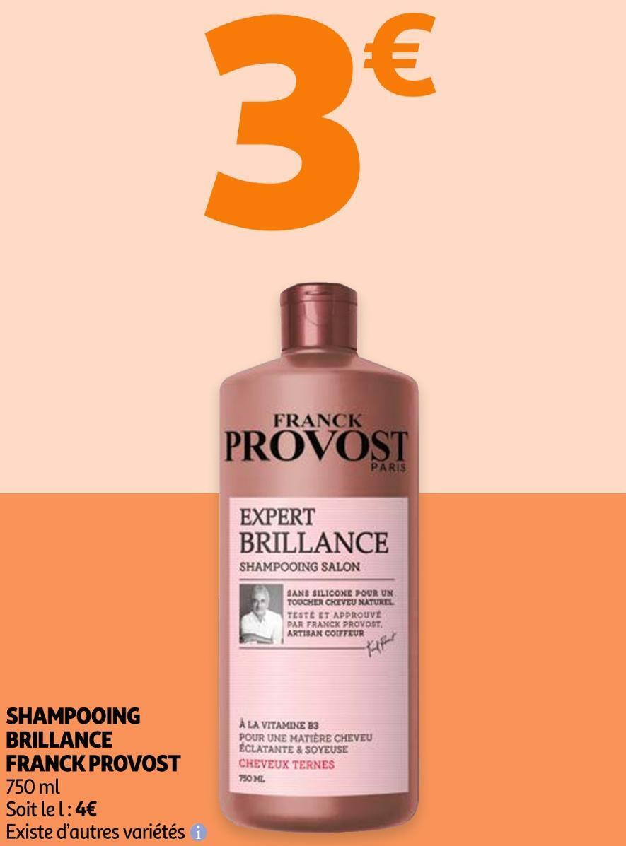 Promo Franck provost shampooing brillance chez Auchan