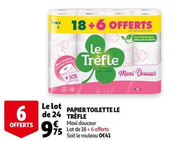 Auchan Le trèfle papier toilette offre