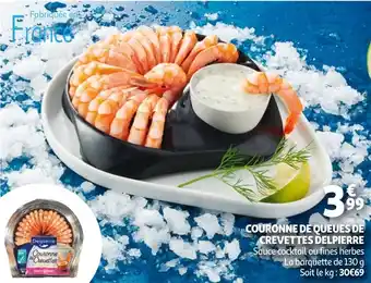 Auchan Delpierre couronne de queues de crevettes offre