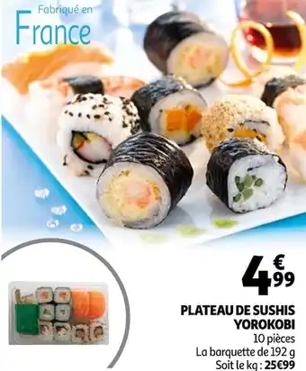 Auchan Yorokobi plateau de sushis offre