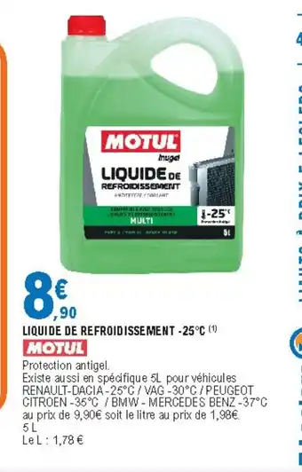 E.Leclerc Liquide de Refroidissement offre