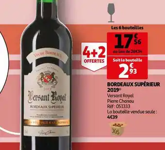 Auchan Direct Bordeaux Supérieur 2019 Versant Royal offre