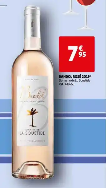 Auchan Direct Bandol Rosé 2019 Domaine De La Soustide offre