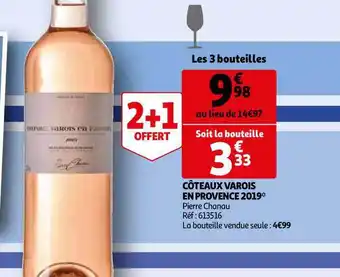 Auchan Direct Côteaux Varois En Provence 2019 Pierre Chanau offre