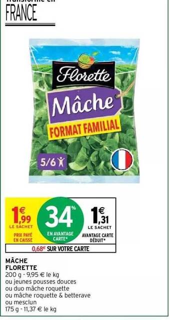 Intermarché Hyper Mâche florette offre