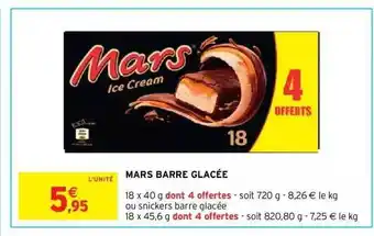 Intermarché Hyper Mars barre glacée offre