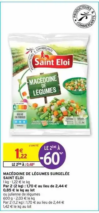 Macédoine de légumes surgelée saint éloi