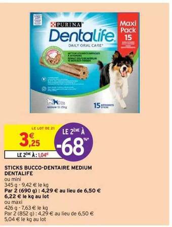 Intermarché Hyper Sticks bucco-dentaire medium dentalife offre