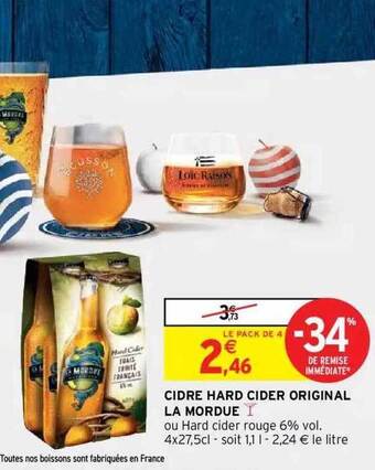 Intermarché Hyper Cidre hard cider original la mordue offre