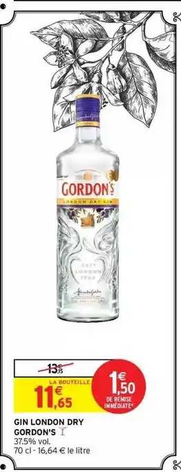 Intermarché Hyper Gin london dry gordon's offre