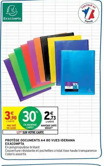 Intermarché Hyper Protège documents a4 80 vues iderama exacompta offre