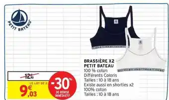Intermarché Hyper Brassière x2 petit bateau offre
