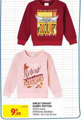 Intermarché Hyper Sweat enfant harry potter offre