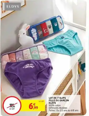 Intermarché Hyper 7 slips fille ou garçon eldys offre