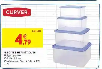 Intermarché Hyper 4 boîtes hermétiques offre