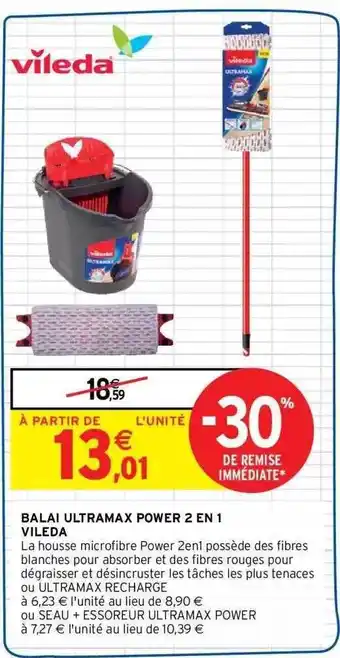 Balai ultramax power 2 en 1 vileda