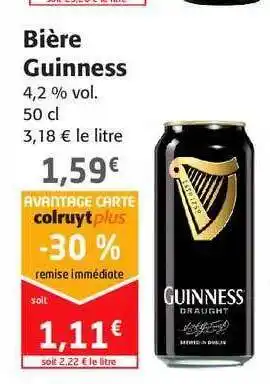 Colruyt Bière Guinness offre
