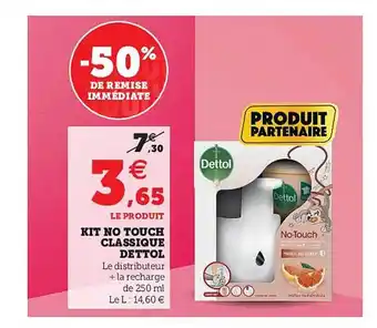 Hyper U Kit No Touch Classique Dettol offre