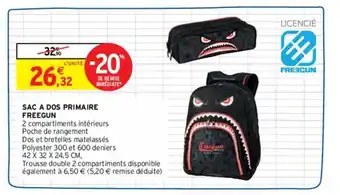 Intermarché Hyper FREEGUN sac a dos primaire offre
