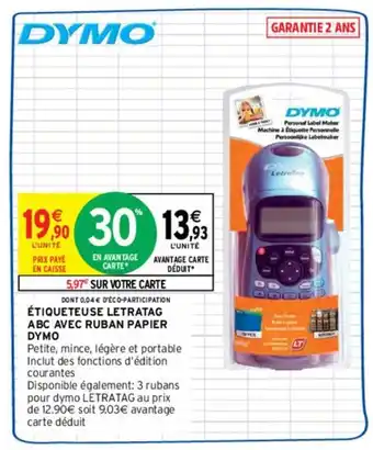 DYMO étiqueteuse letratag abc avec ruban papier