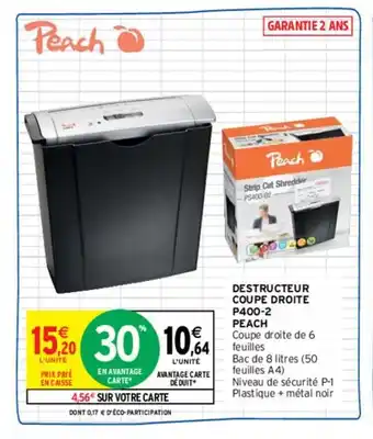 Intermarché Hyper PEACH destructeur coupe droite P400-2 offre