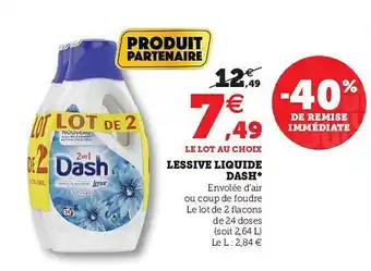 Hyper U Lessive Liquide Dash offre