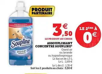 Hyper U Assouplissant Concentré Soupline offre