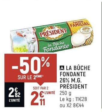 Spar PRÉSIDENT la bûche fondante 26% M.G. offre