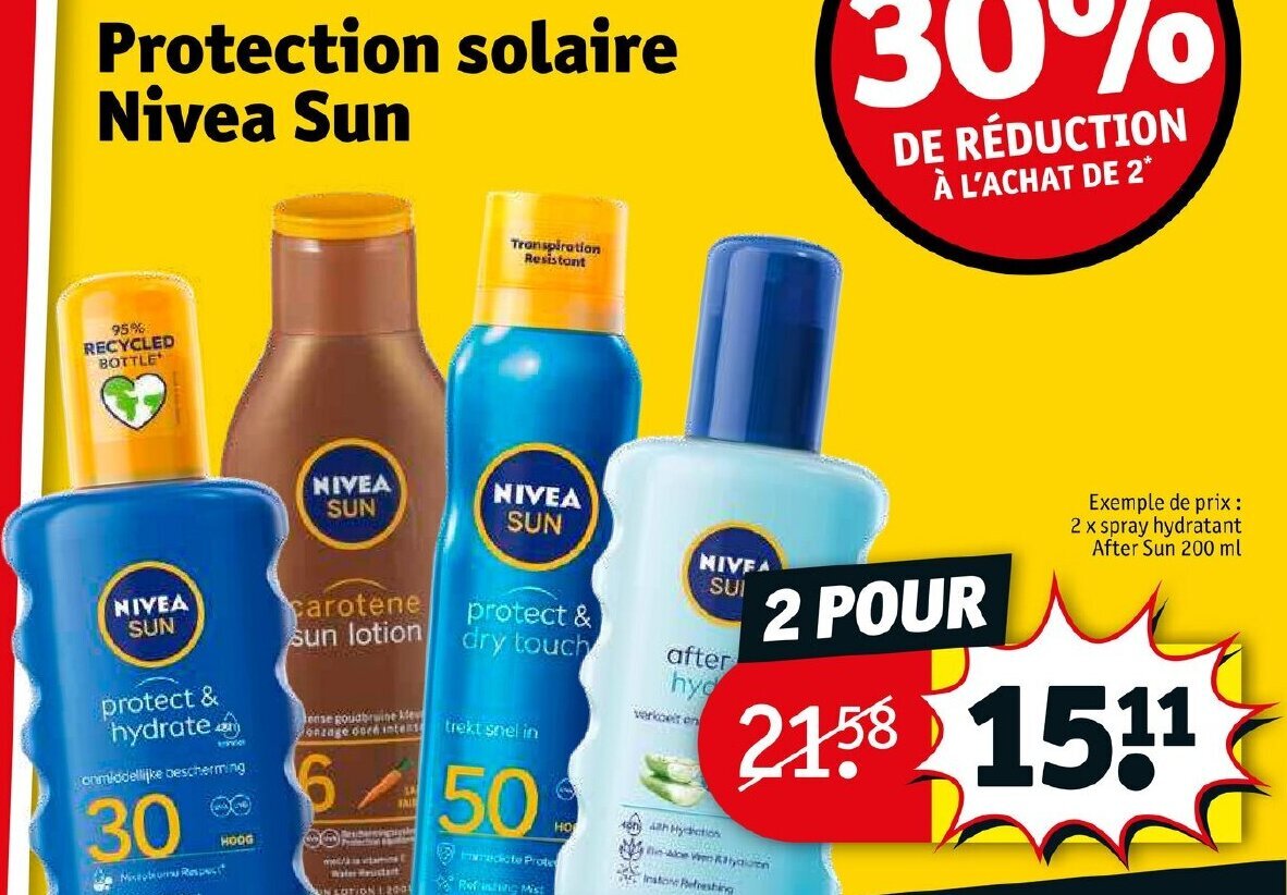 Promo NIVEA SUN protection solaire chez Kruidvat