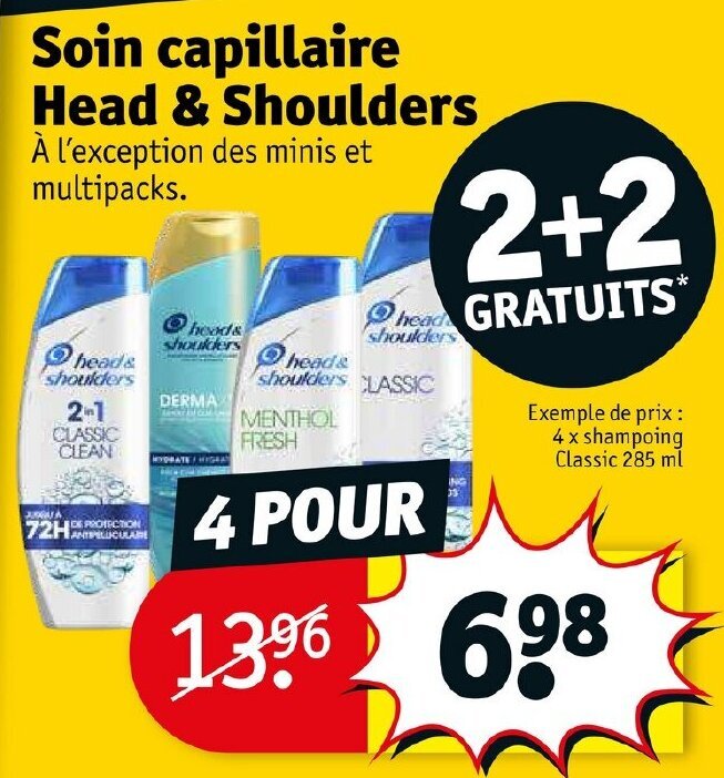 Promo HEAD & SHOULDERS soin capillaire chez Kruidvat