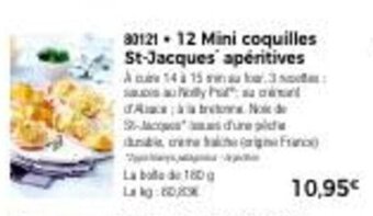 Thiriet 12 mini coquilles st-jacques apéritives offre