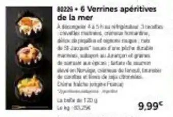 Thiriet 6 verrines apéritives de la mer offre