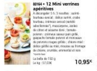 Thiriet 12 mini verrines apéritives offre