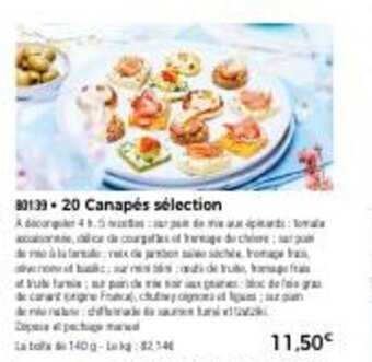 Thiriet 20 canapés sélection offre