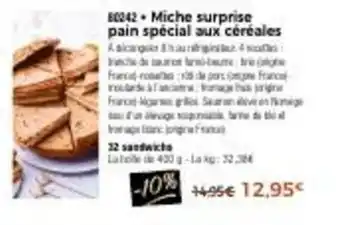 Thiriet Miche surprise pain spéial aux céréales offre