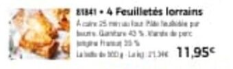 Thiriet 4 feuilletés lorrains offre