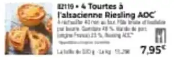Thiriet 4 tourtes à l'alsacienne riesling AOC offre
