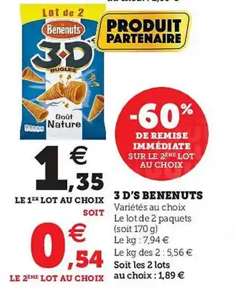 Hyper U 3 D's Bénenuts offre