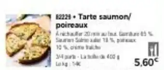 Thiriet Tarte saumon/poireaux offre