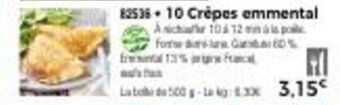 Thiriet 10 crêpes emmental offre