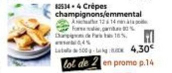 Thiriet 4 crêpes champignons/emmental offre